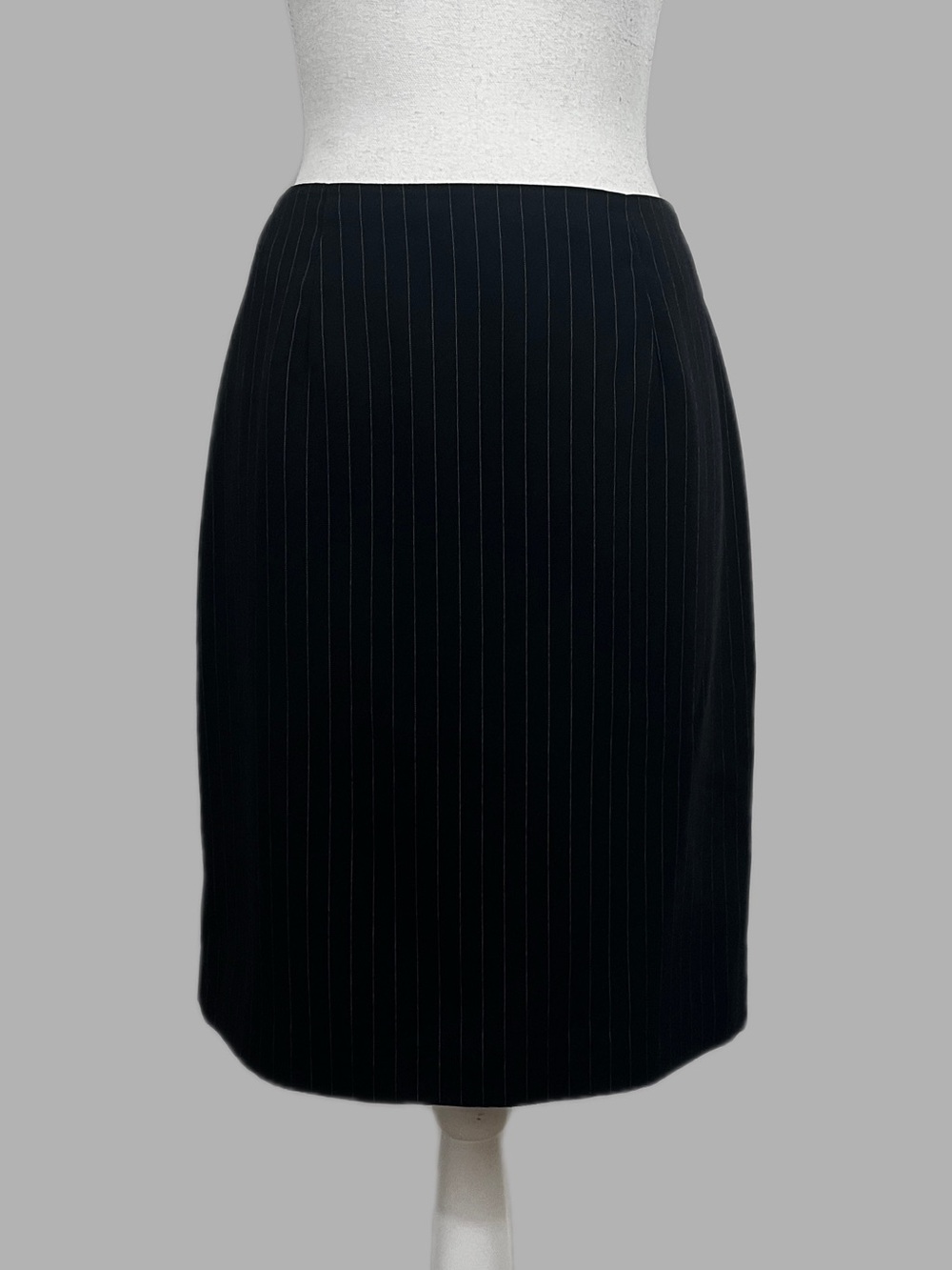 Geoffrey Beene Black Pinstripe Pencil Skirt